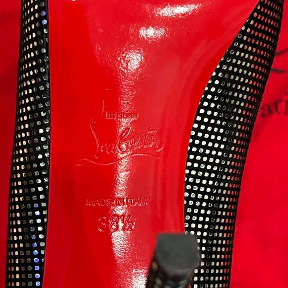 Christian Louboutin Declic Black Square Metal Platine. Worn twice! - Picture 3 of 3